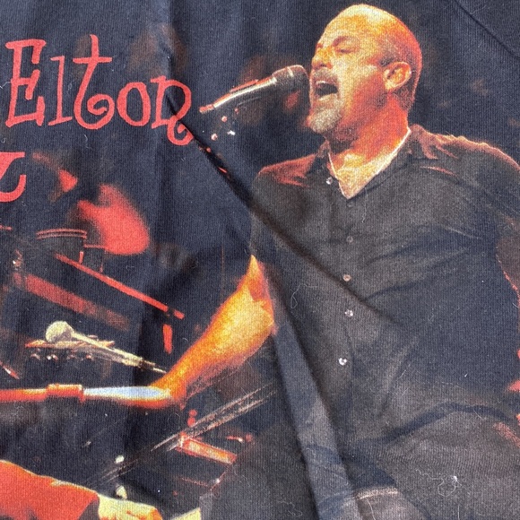 Vintage 2003 Billy Joel & Elton John tour T-shirt XXL NWOT concert black - Picture 4 of 8